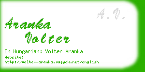 aranka volter business card